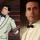 Archer, alongside Hamm as he appeared in Mad Men.
